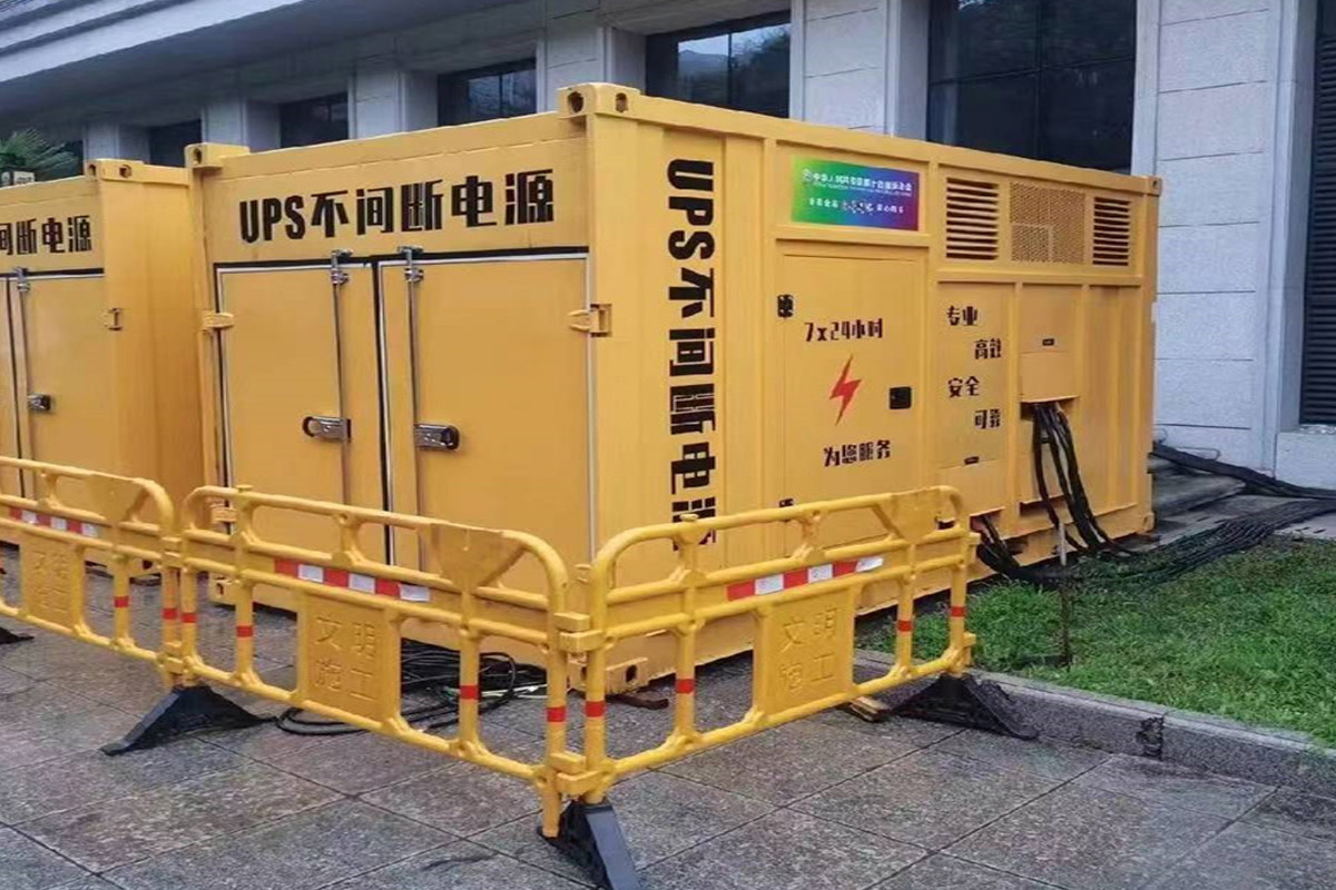 庆元发电机租赁施工现场