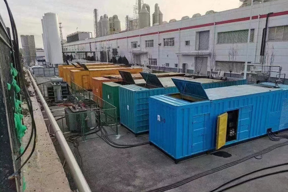 庆元发电机租赁施工现场